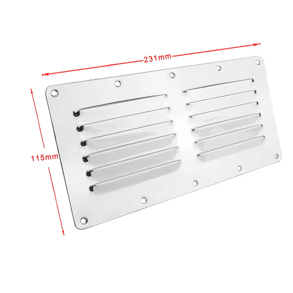 Stainless Steel Boat Marine Square Air Vent Louver Vent Grille Ventilation