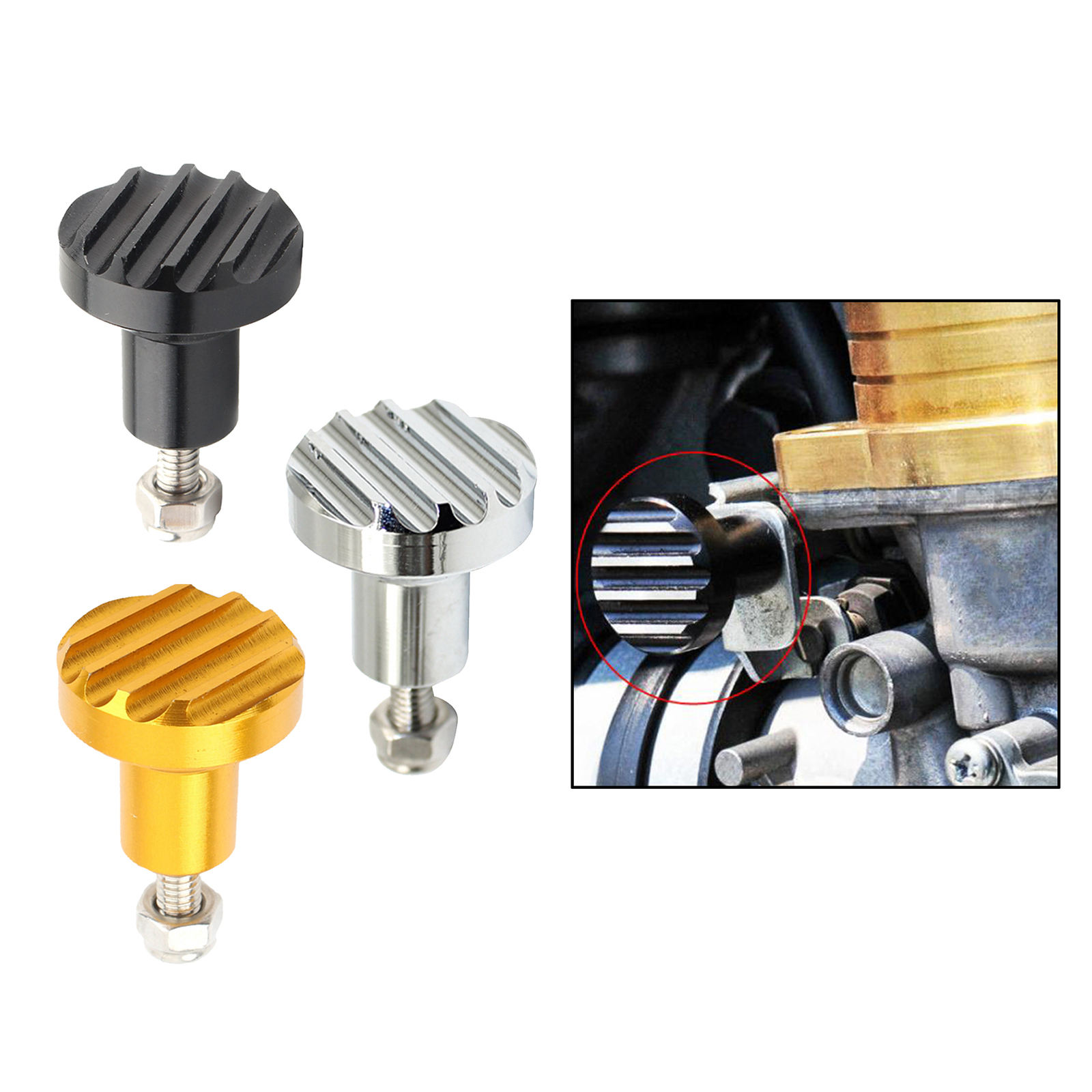 Motorcycle Fluted Carburetor Choke Knob Fit for  Scrambler