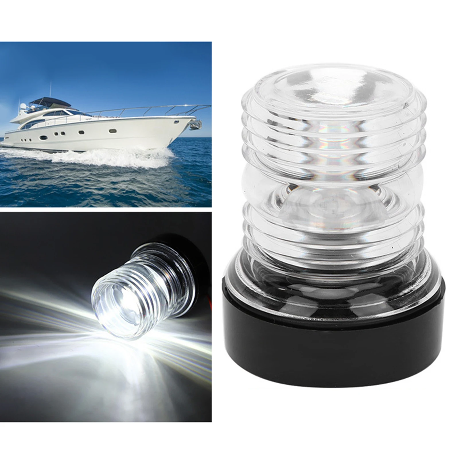 Durable Yacht Anchor Light Marine Boat All Round Stern Round 360 Navigation Lamp Super Bright Pontoon 12-24V Lights