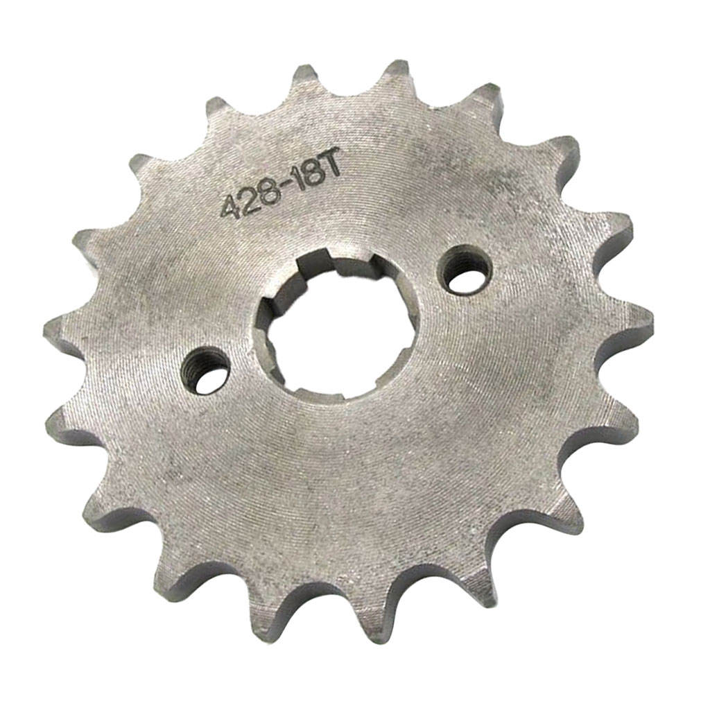 428-18T 20mm Front Sprocket for Motorcycle ATV Dirtbike - Silver