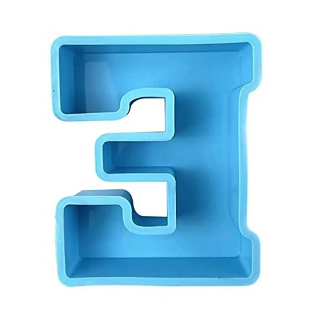 Benoon Molde de silicona para letras de la A a la Z 3D de gran tamaño no es fácil de romper con la letra de silicona 3D para decoración de fiestas A 