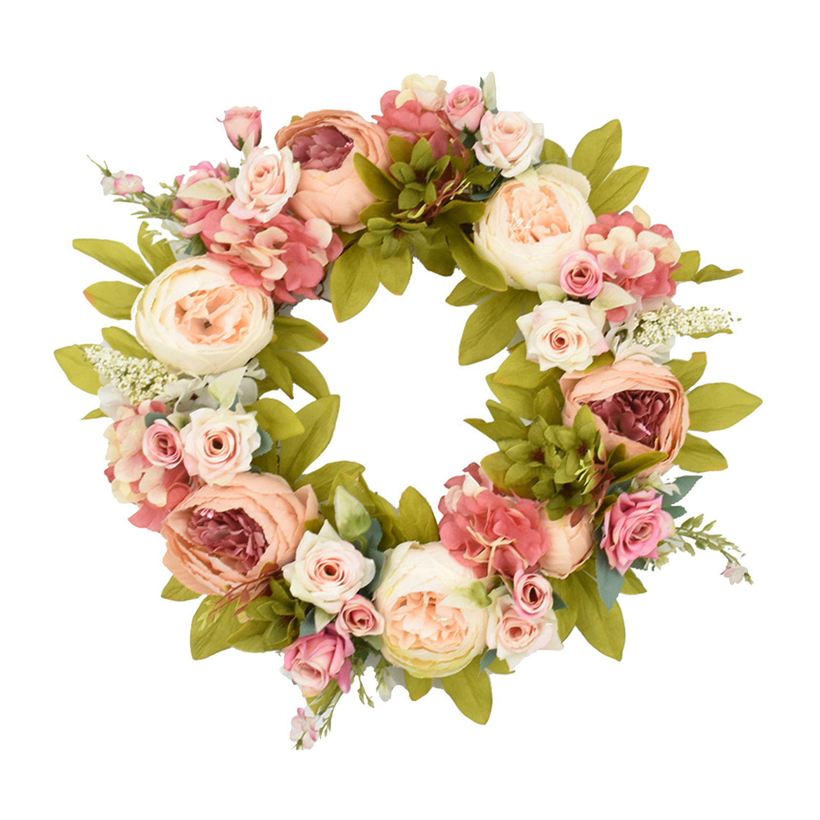 Simulated Garland Rattan Ring Decoration Photography Props Wedding Wreath Flower Home Door Decoration