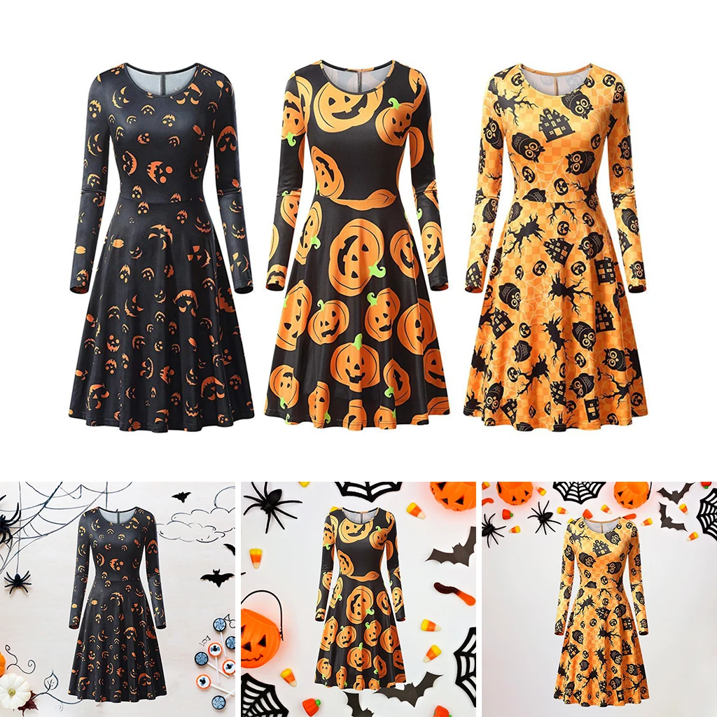 Womens Dresses, Halloween Costume, Big Swing Ladies Dresses for Halloween Party, Masquerade