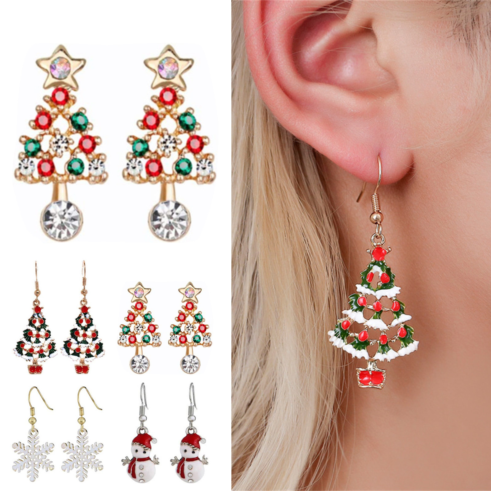 lovisa christmas tree earrings