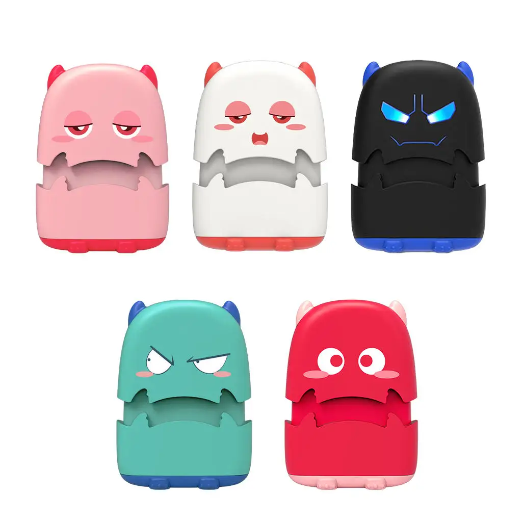 Cute Monster Shape Name Stamp Easy to Grasp convenient Clothes Chapter Self-Ink for Textile Student Children