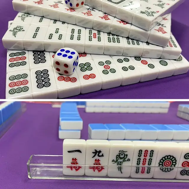 Jogo de mahjong portátil chinês antigo mini mahjong dice poker conjunto  jogando cartas 4 em 1 jogos festa em casa dormitório viagem artefato -  AliExpress