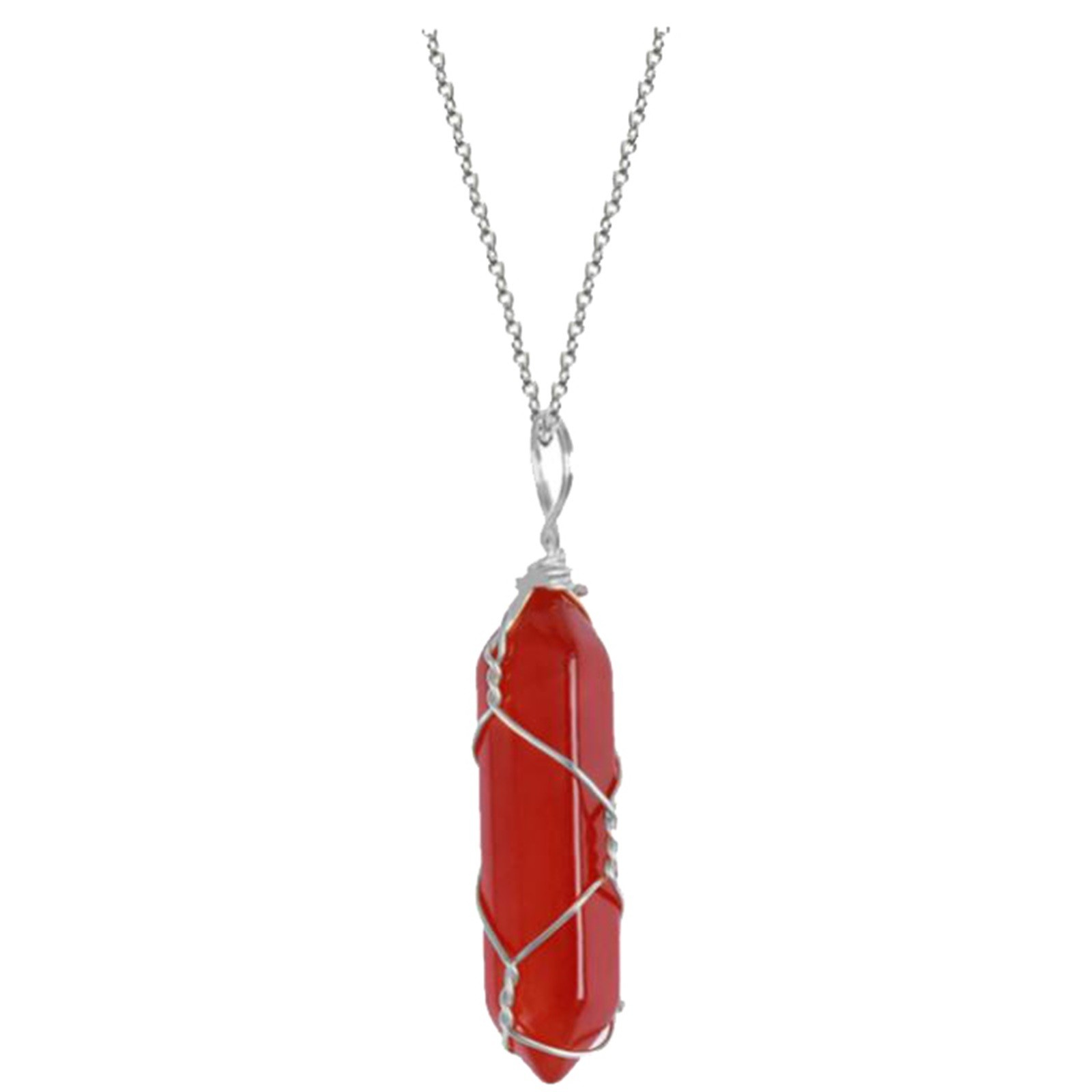 real carnelian crystal necklace