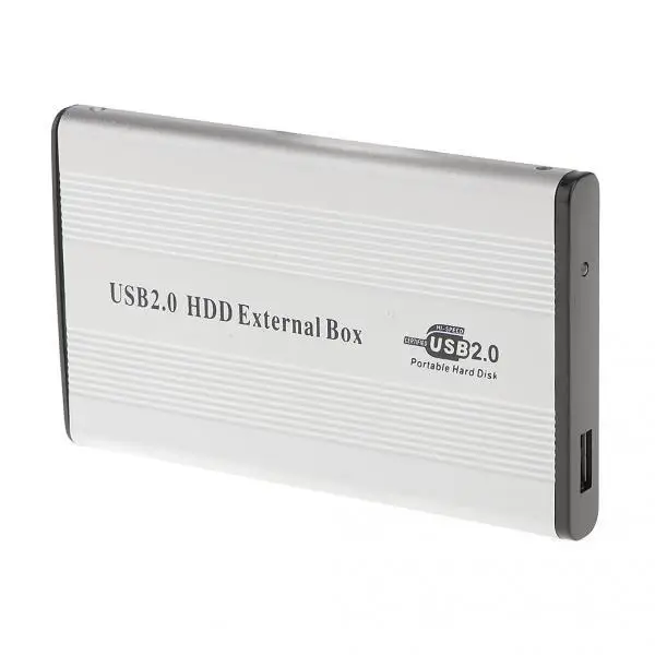 2x USB2.0 HDD Hard Drive External Enclosure 2.5