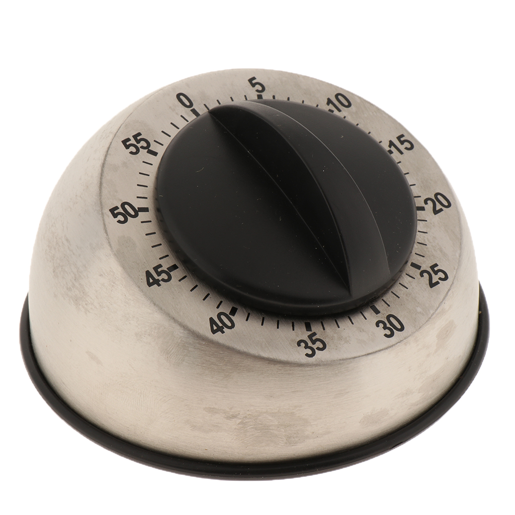 Mechanical Kitchen Timers Stainless Steel Wind up Analog  Timer 60