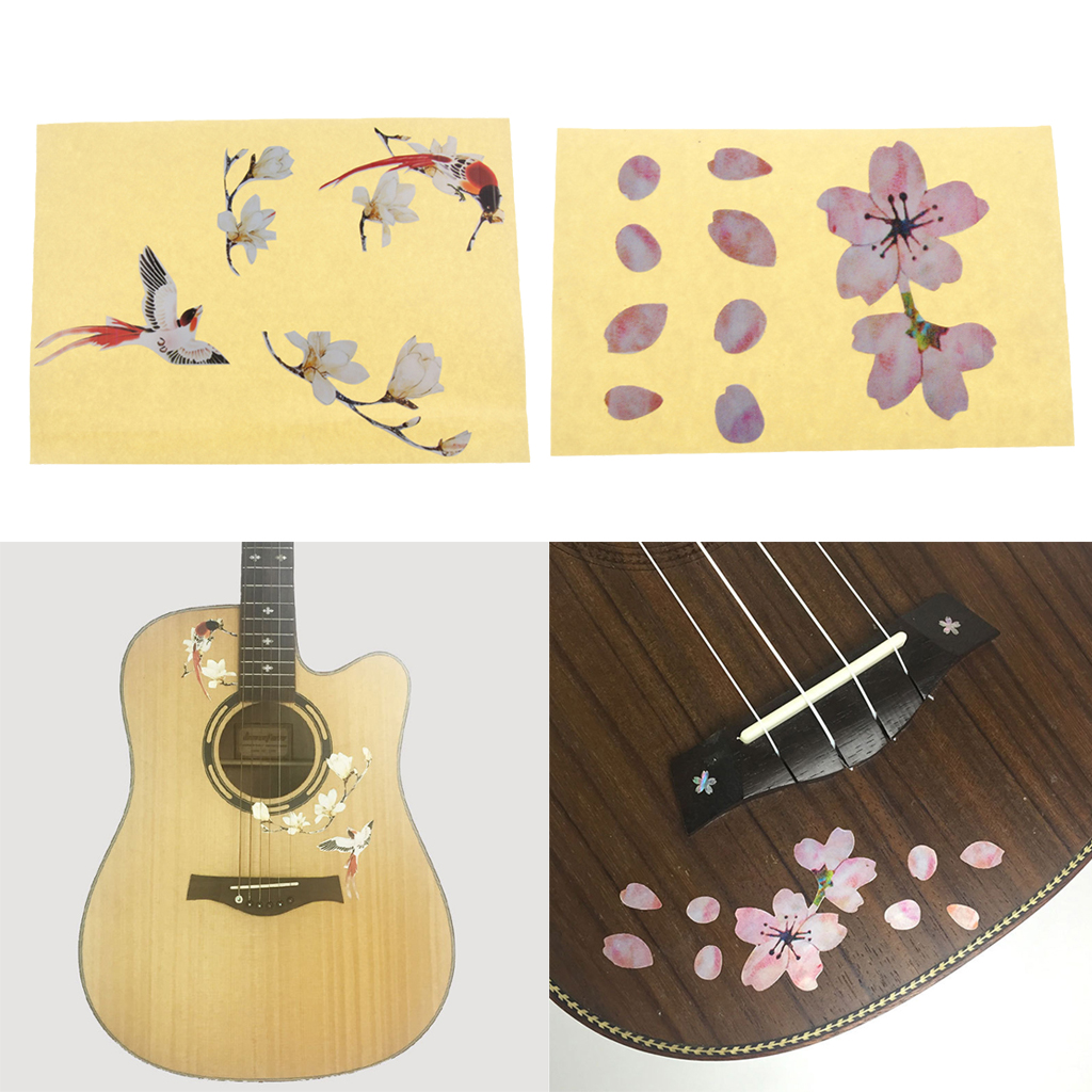 1pc Guitar Inlay Decals Sticker for Guitar Bass Ukulele Parts Accessories Easy to Remove