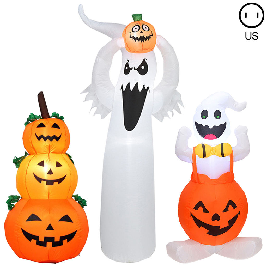 Halloween Decorations Inflatable Ghost with LED Light Outdoor Terror Scary Props Inflatable Toy Haunted House Supplies