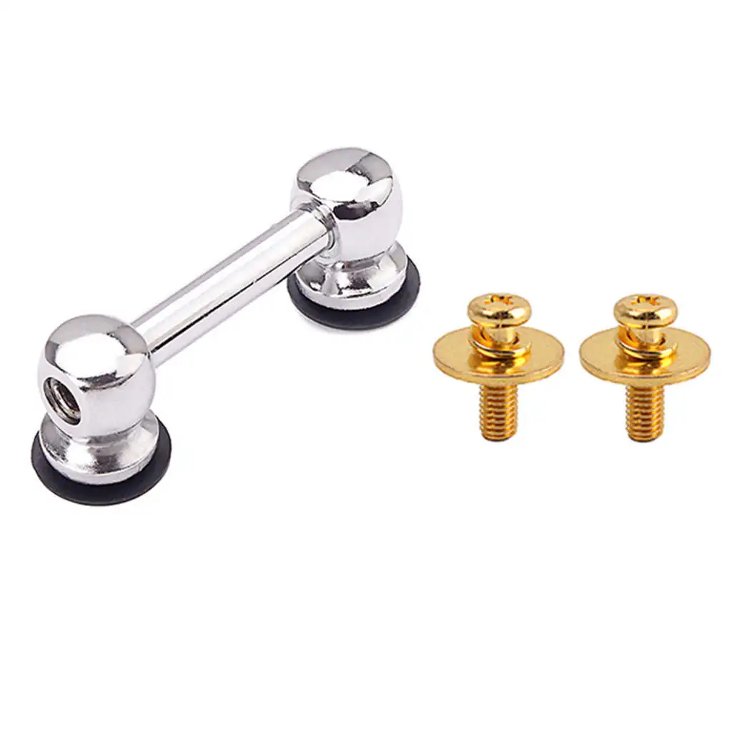 Two Side Snare Drum Lugs with Mounting Screws Drum Tube Lugs for Drum Accessories Chrome