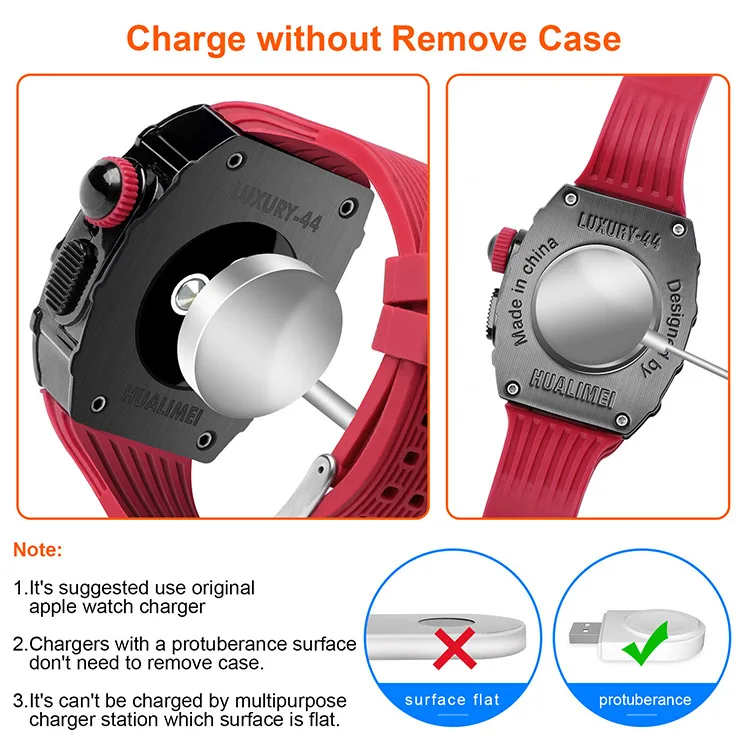 Luxury Metal Case For Apple Watch SE 7 44 45MM For iWatch Series 6 5 4 40MM 41MM Silicone Stainless Steel Modification Kit Bezel case for samsung z flip 3