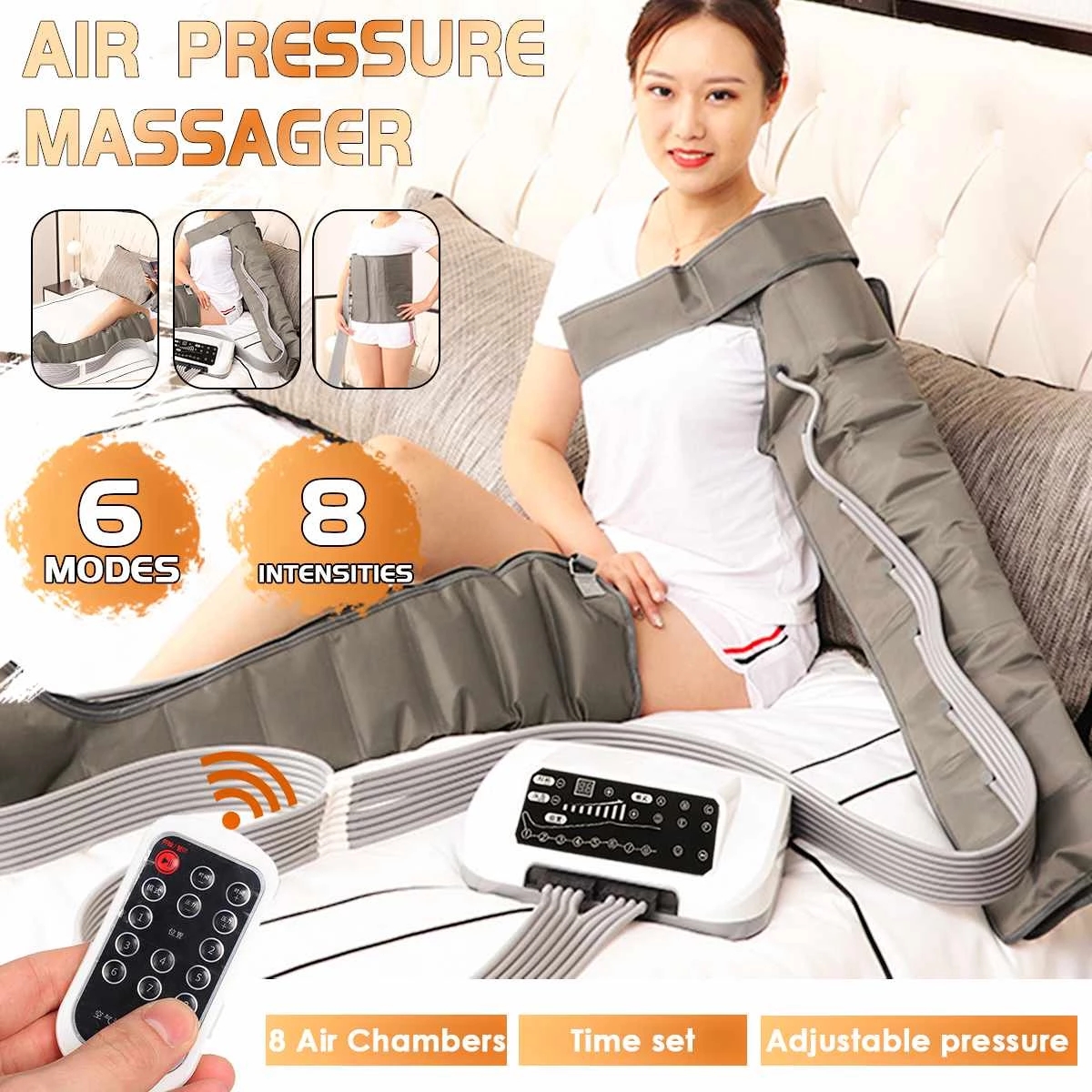 Best of Syeosye Electric 8 Cavity Air Compression Leg Foot Massager Arm Waist Vibration Infrared Therapy Arm Waist Pneumatic Wraps Relax Reviews & Tips