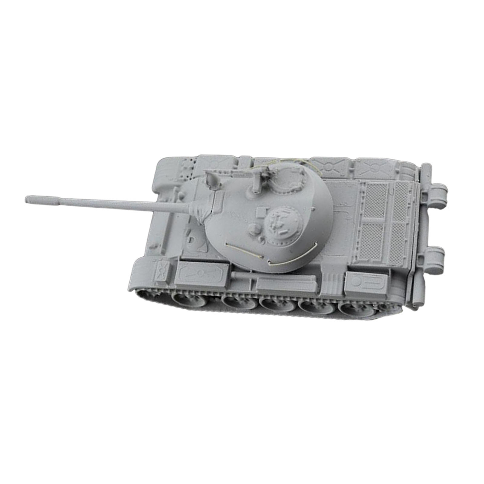 1:144 Scale Plastic Tank Model Soviet T54 Kid's Toys Home Decor Display Gray