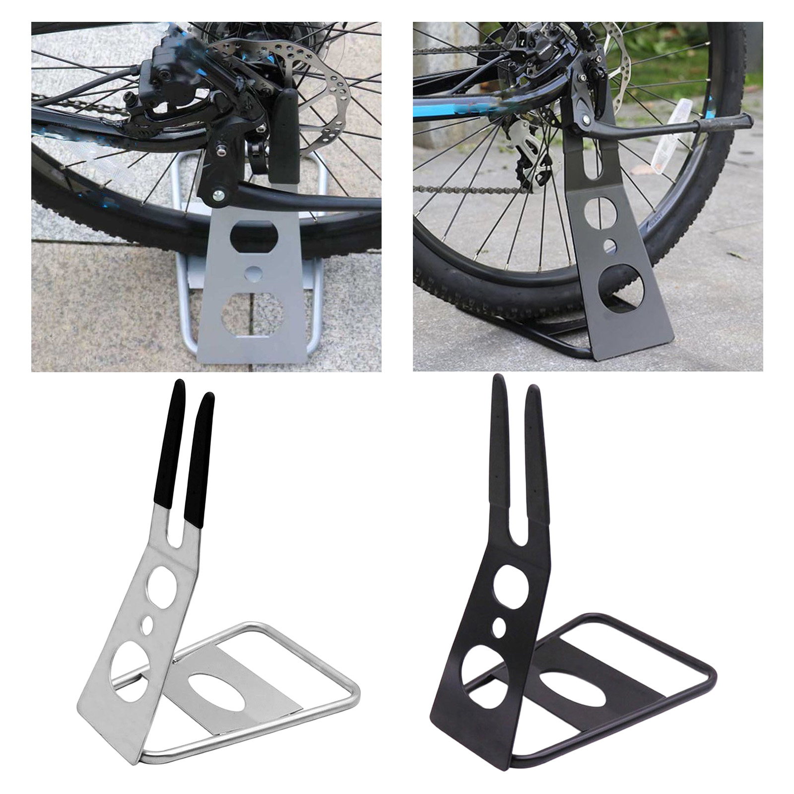 Steel Bike Parking Rack Stable Hub Mounted Floor Stand, Anti-Scratch Bicycle Storage Bracket