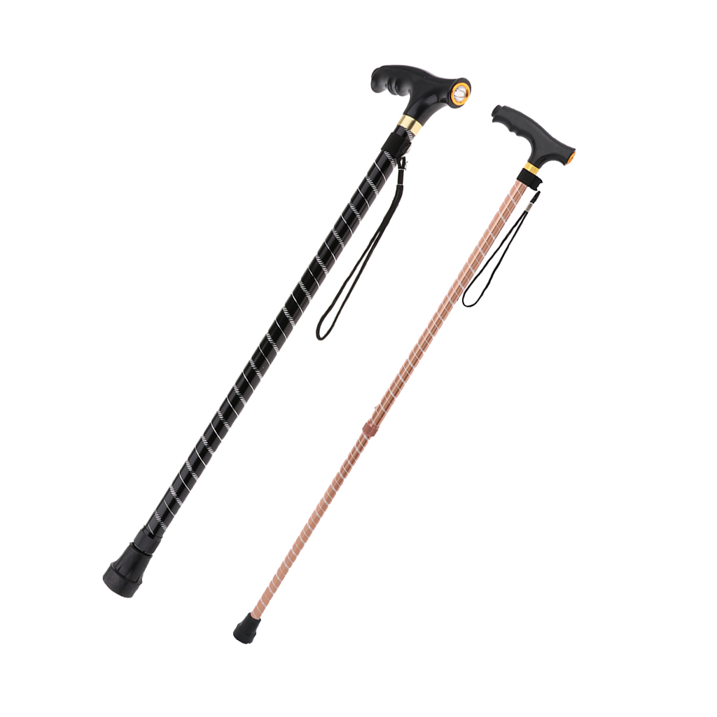 Travel Adjustable Folding Canes Folding Walking Sticks with Led Light Unisex