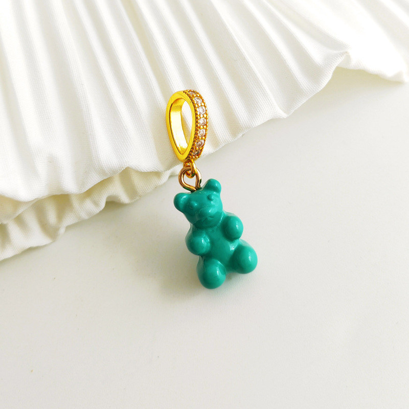Pendant Necklace for Women Korean Colorful Bear Blue Zircon Crystal Neck Chain Female Jewelry Free Shipping Gift 18k Gold Plated Pendant Necklace for Women Korean Colorful Bear Blue Zircon Crystal Neck Chain Female Jewelry Free Shipping Gift 18k Gold Plated