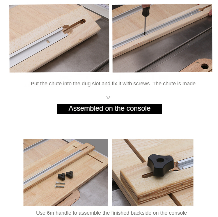 T-Slot Slide, faixas de mitra, trilho de