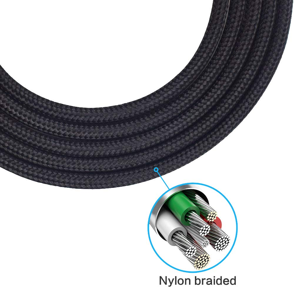 Replacement Braided Cable Extension Cord for Sennheiser Epos Game G4me One Zero PC 373D 37X GSP 350 500 600 Gaming Headsets