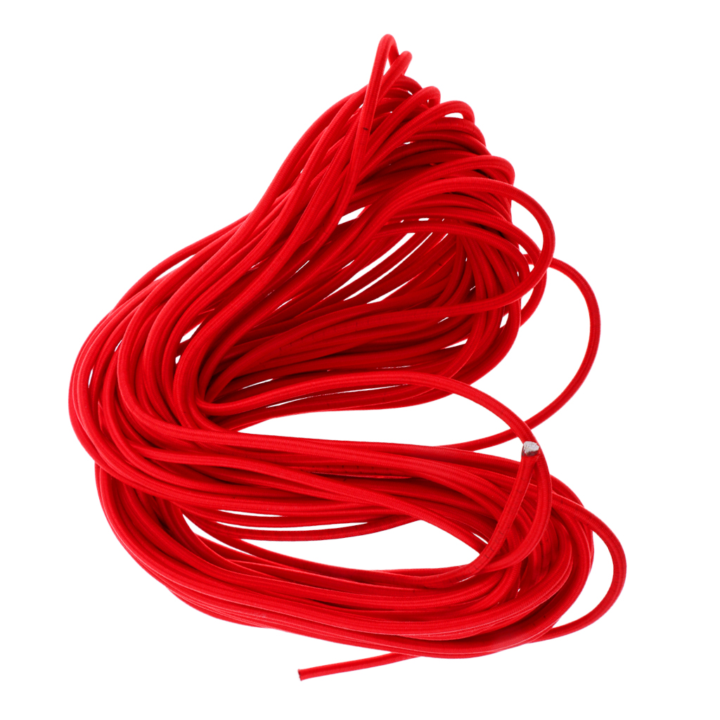 6mm Red Strong Elastic Bungee Rope Shock Cord Stretch String Tie Down Roof Rack Tent Kayak Boat Bag Luggage DIY Craft UV Stable