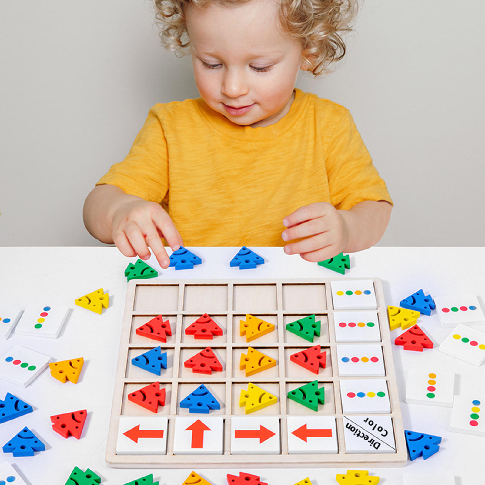 Puzzle Sensory Board, Logical Thinking Teaching Aids Recognition Matching Game, Babies