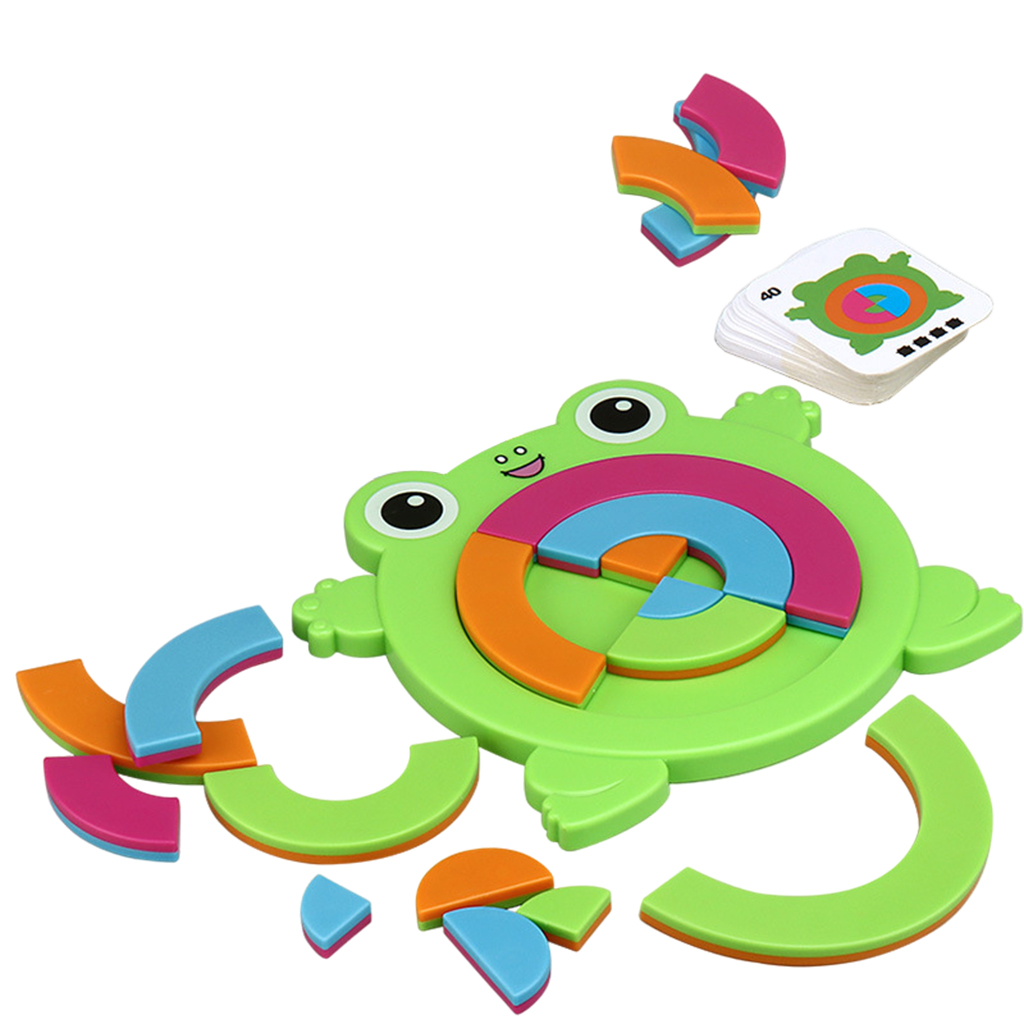 Creative Frog Shapes Match Block Jigsaw Puzzles Game Learning Educational Development Logical Thinking Toys Board Game