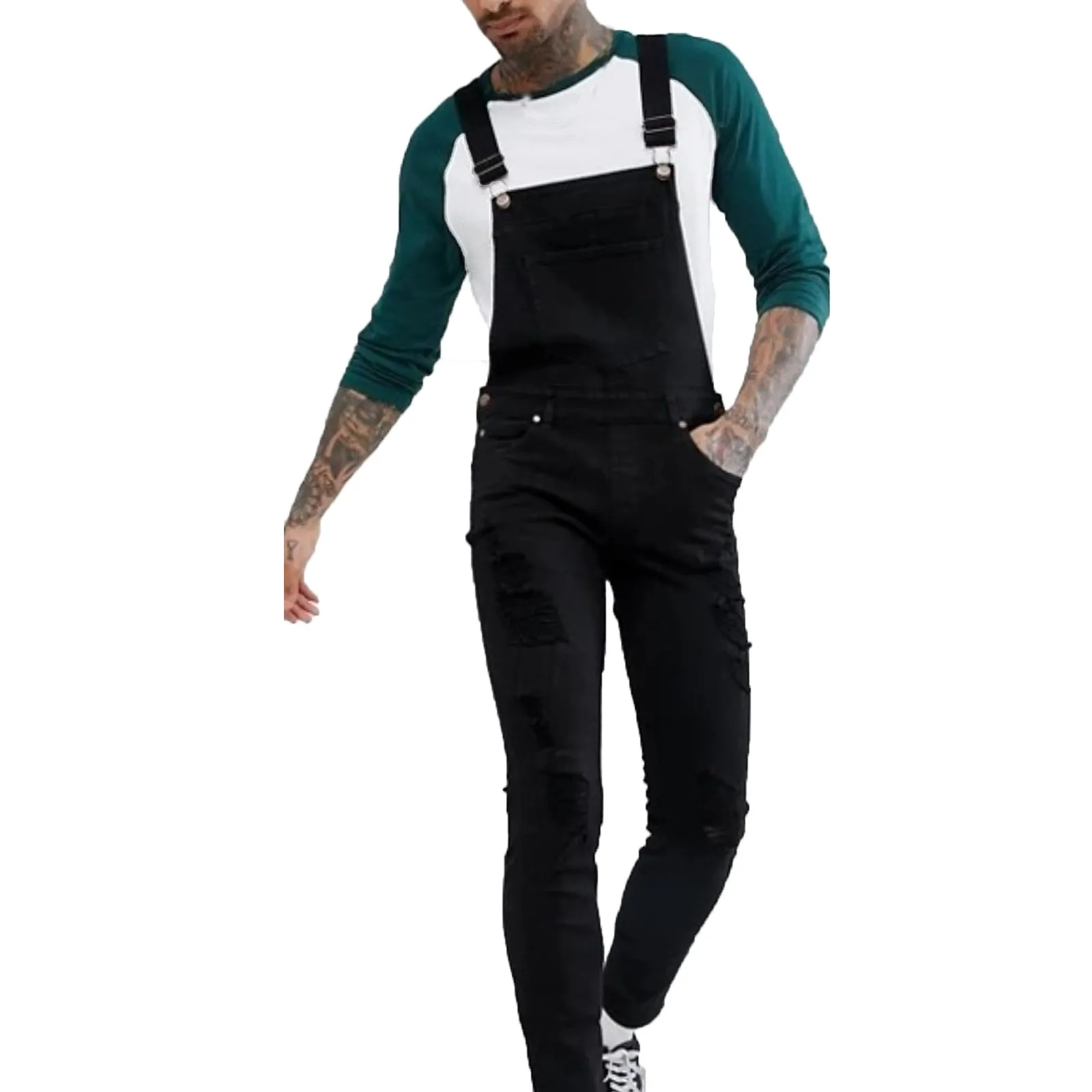 masculino, moda streetwear, jeans simples com bolso, verão e outono