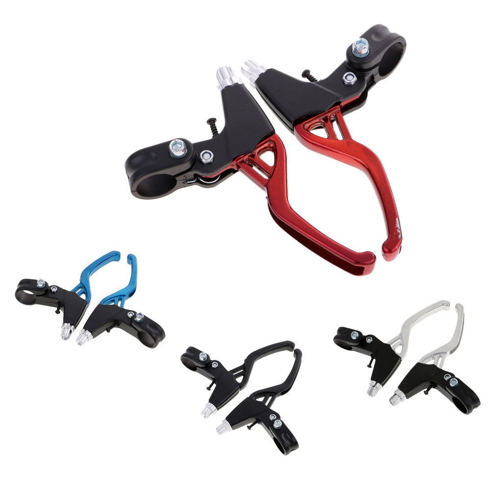 1 Pair Universal BMX Bike Bicycle 2 Finger Alluminum Alloy V Brake Lever Set