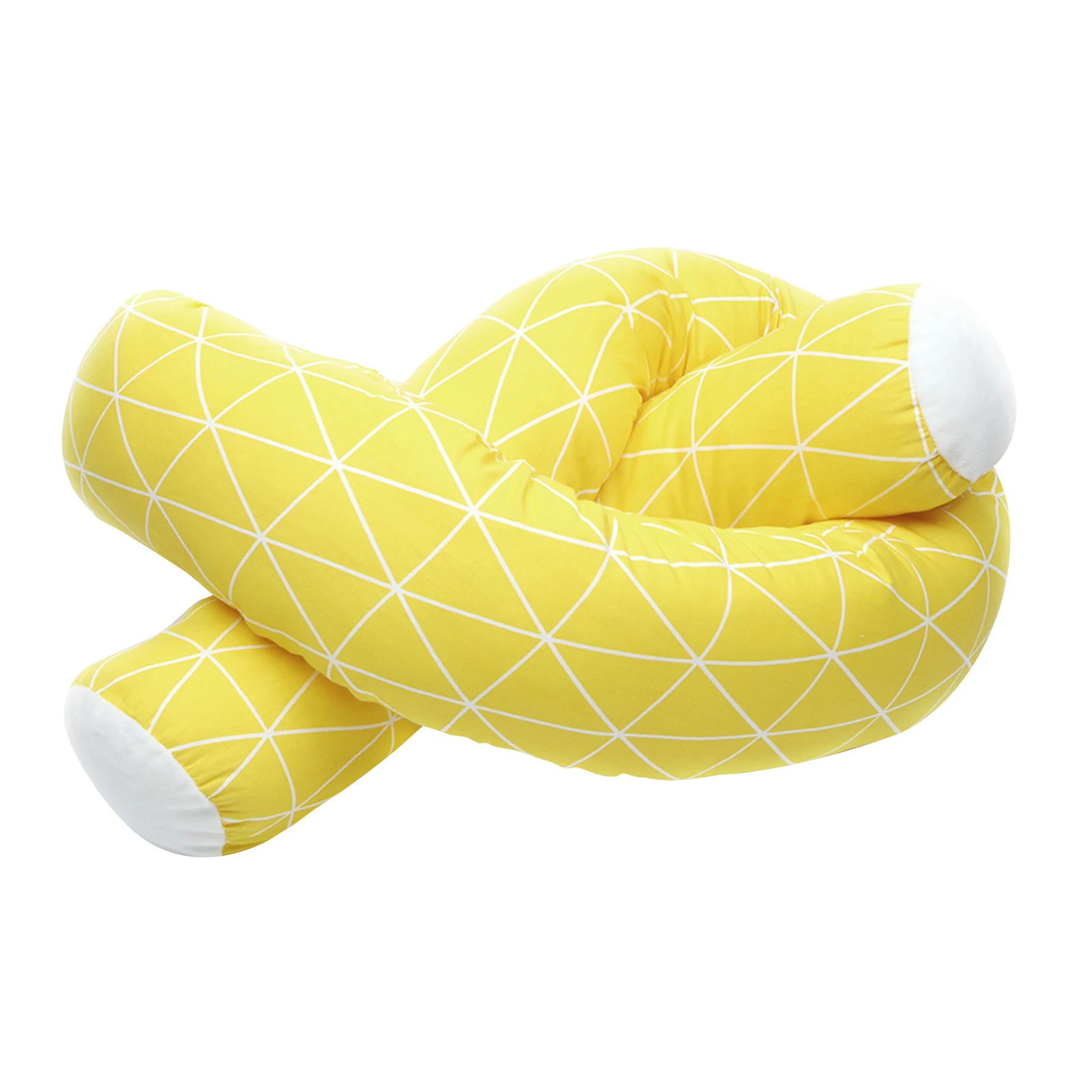Baoblaze Bed Bumper Snake Pillow Baby Infant Protection from Cot Edges Toddlers Newborn Cradle Bed Decor Blue 200x11 cm