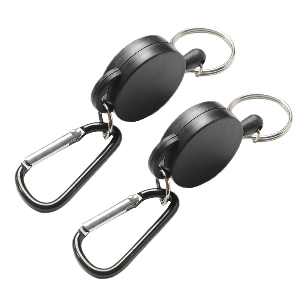2 Pieces Retractable Key Chain Steel Reel Recoil Chain Key Ring Belt Clip Belt Clip Hanging Carabiner 2 Pieces Retractable Key Chain Steel Reel Recoil Chain Key Ring Belt Clip Belt Clip Hanging Carabiner