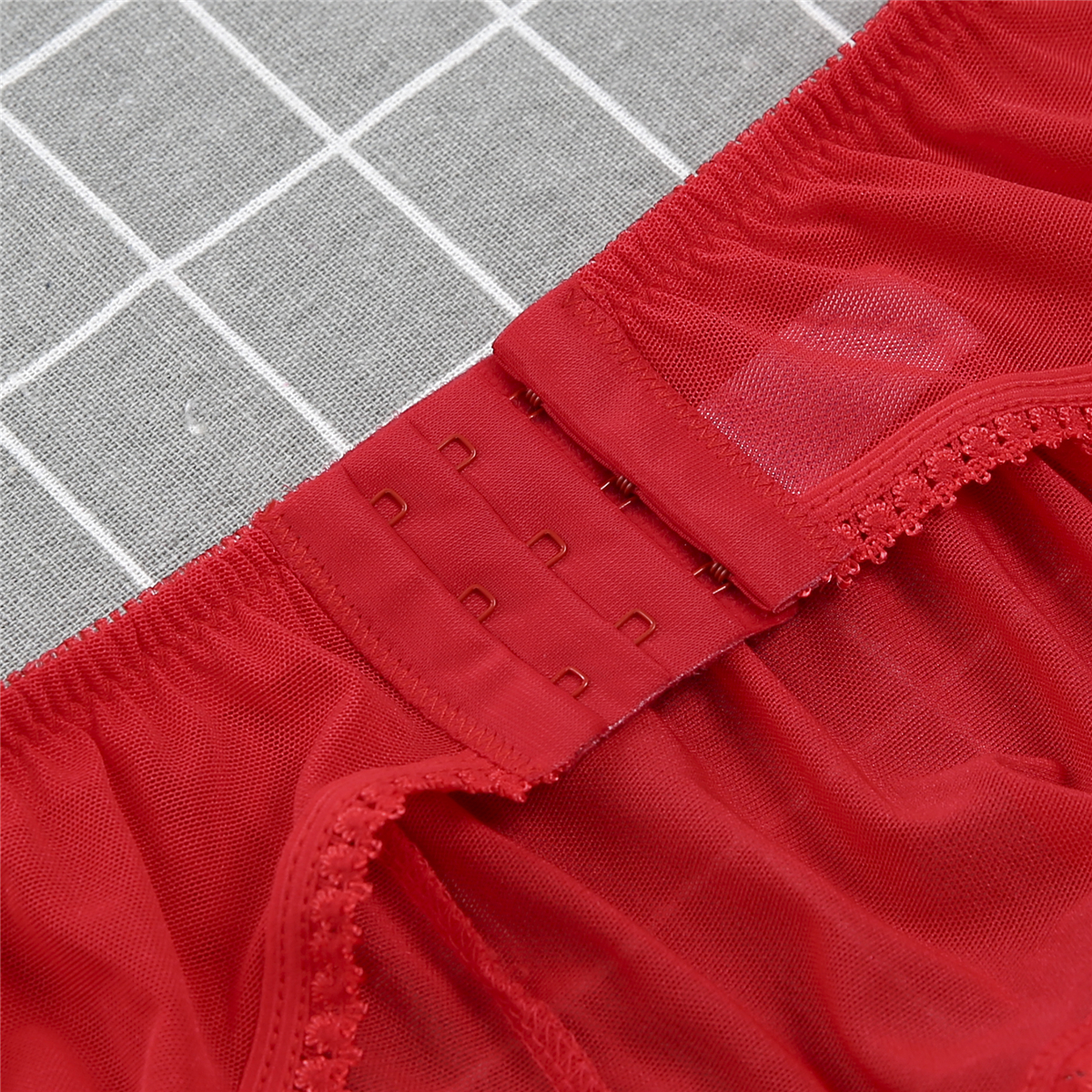 Description Picture 6 of itemSexy Women Mesh Garter Belt Stockings 6 Metal Buckles Straps Suspender Elastic Belt Garters Night Club Femme Underwear