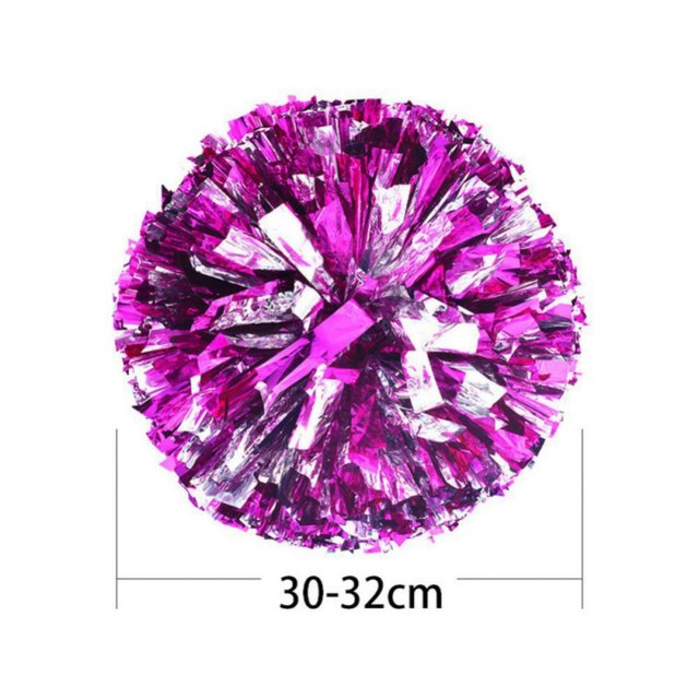 26cm Pom Poms Metallic Cheerleader Cheer Cheerleading Kids Dance