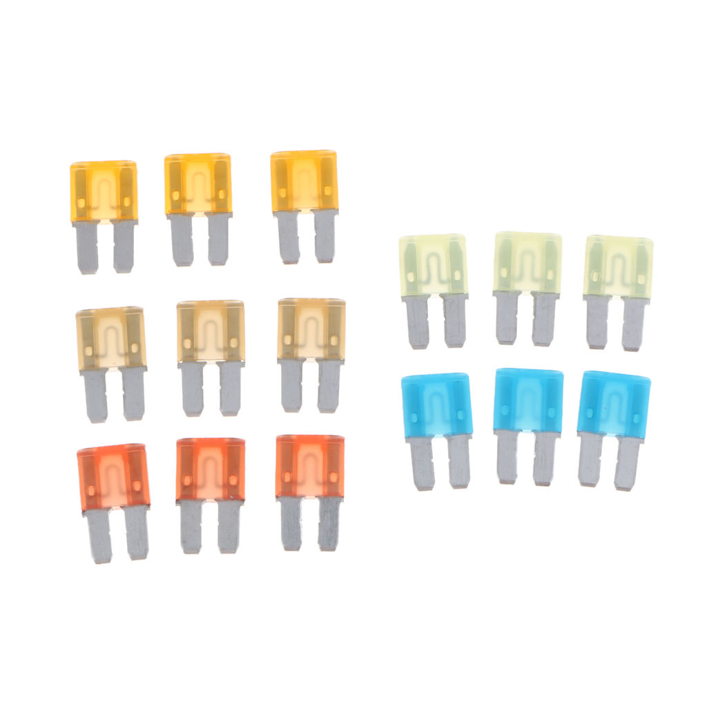 15 Pcs Micro Mini Small 2 Blade Fuse 5A 7.5A 10A 15A 20A Micro 2 ATR Fuse For Auto Car Truck Motorcycle SUV RV Trailer Boat