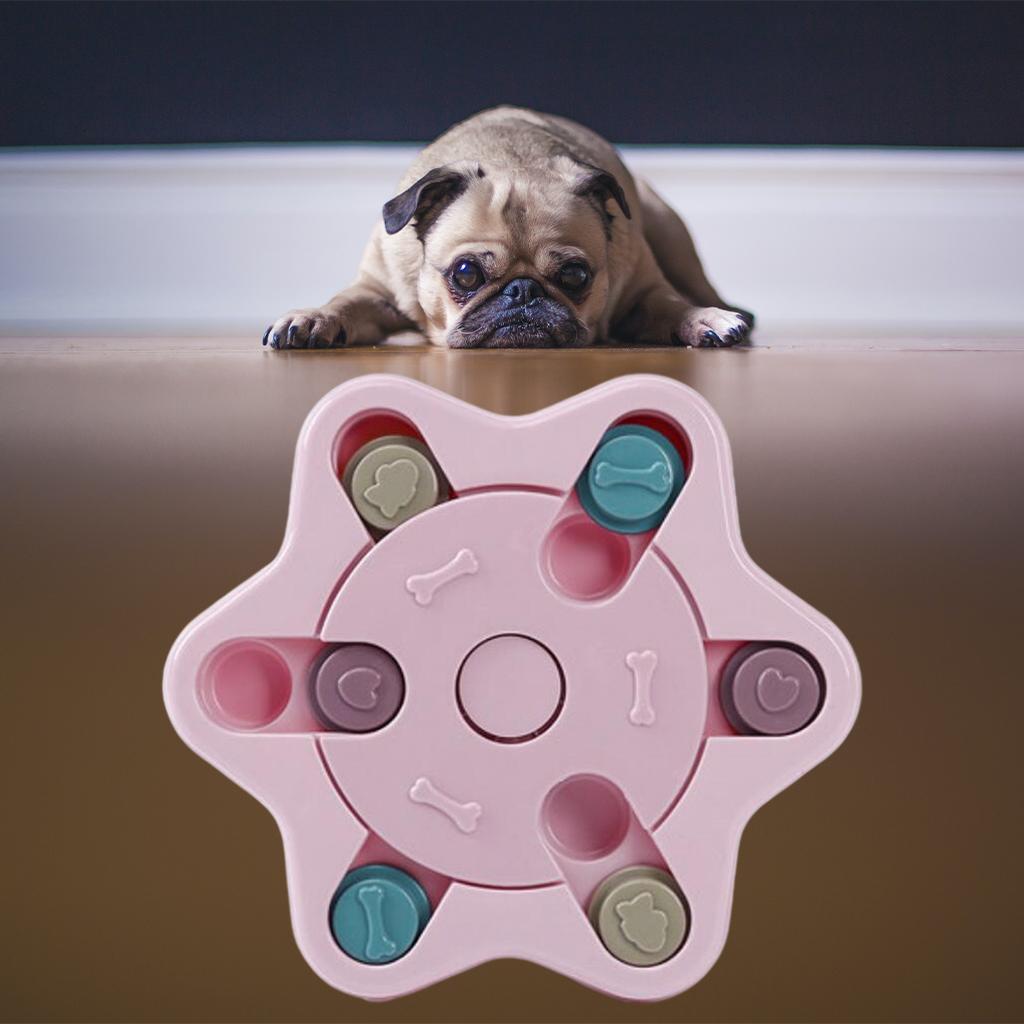 Dog Puzzle Pet Bowl IQ Interactive Slow Eating Feeding Food Bowls Portable Puppy Feeder Container