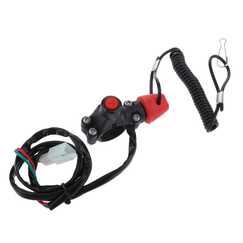 Pull Tether Stop Kill Switch Engine Safety Lanyard Handlebar Mount 47 49CC