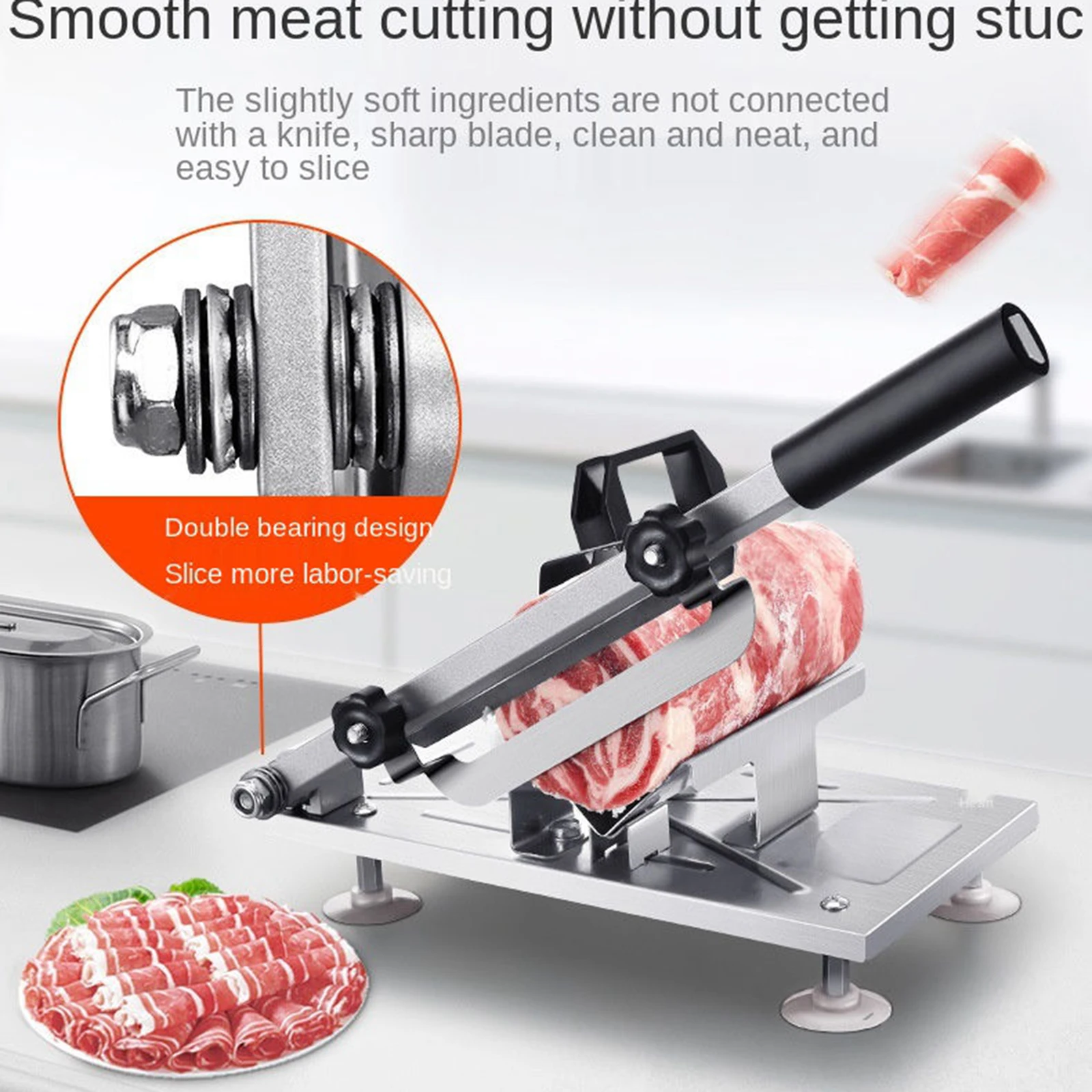 Multifunctional Table Slicer Frozen Meat Cutting Machine Beef Herb Mutton Rolls Cutter Meat Slicer Vege Cutter Kitchen Tools