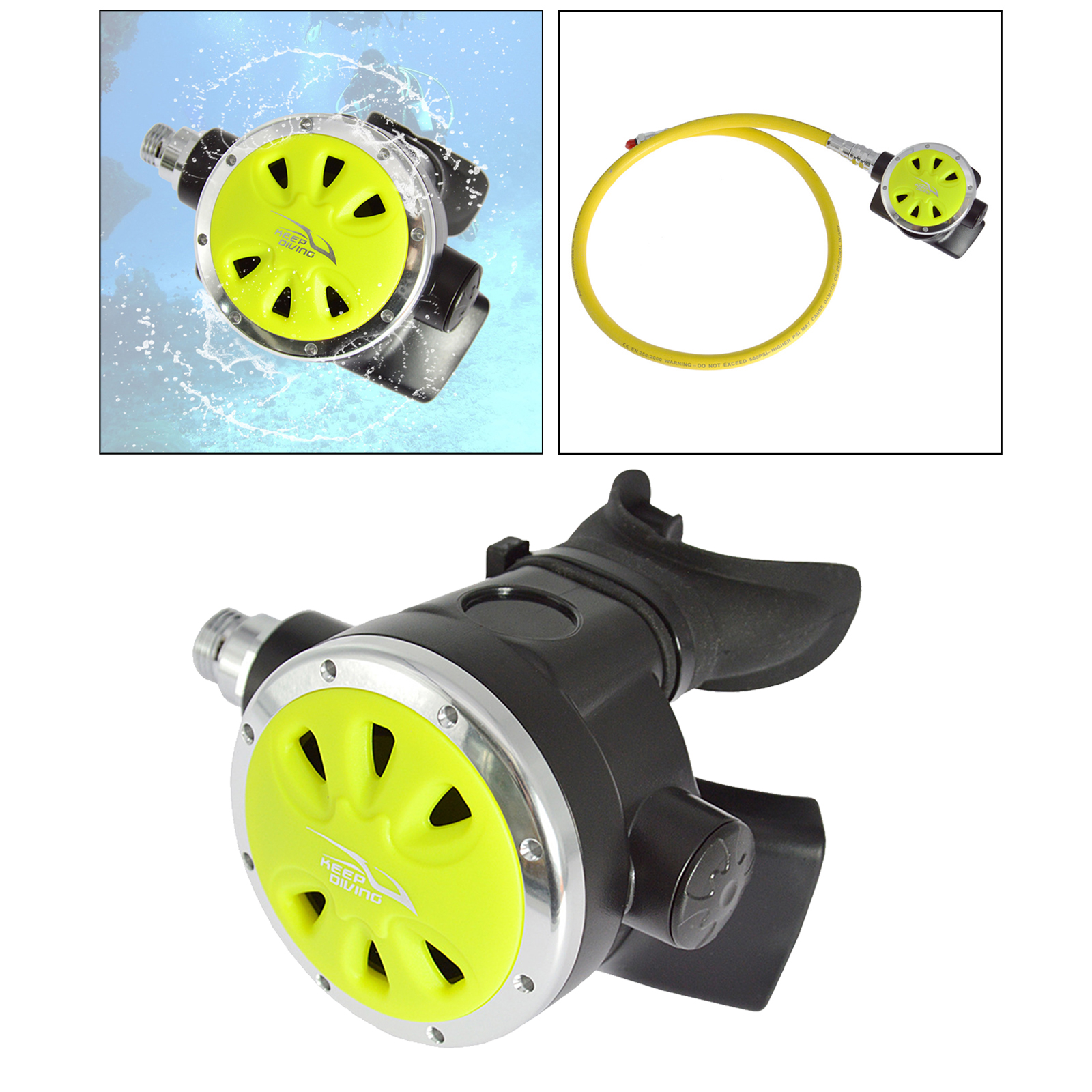 Diving Regulator Replacement Octopus Yellow Flexible Explorer Equipment Gear