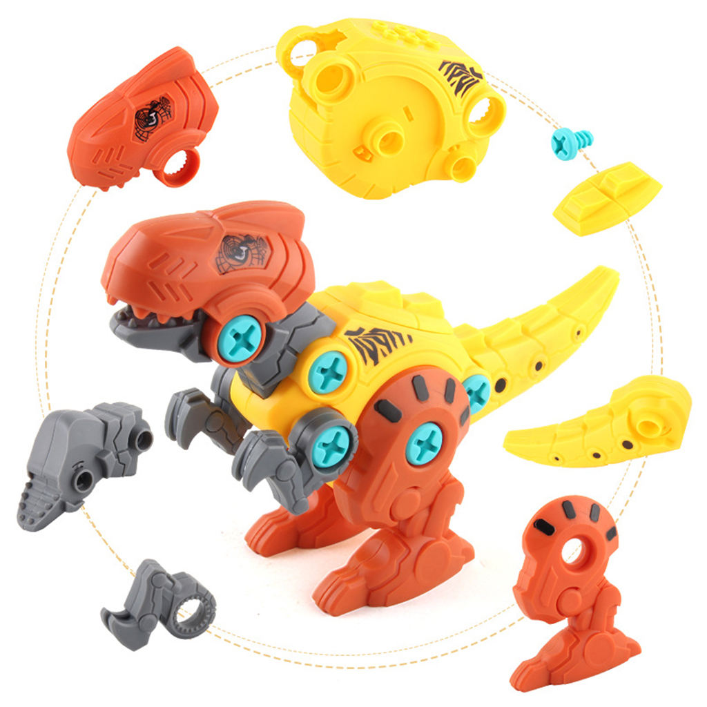 Electric Drill Detachable No Sharp Take Apart Dinosaur Models Toys for Girls Boys Christmas Gifts 