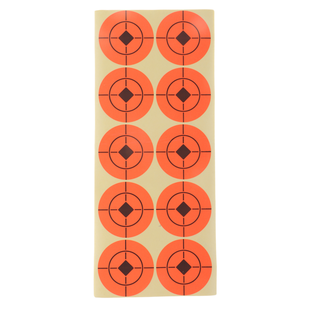 25 Sheet Paper Targets Self-adhesive Target Stickers Outdoor Pratice Accessories for Shooting Hunting Archery Orange