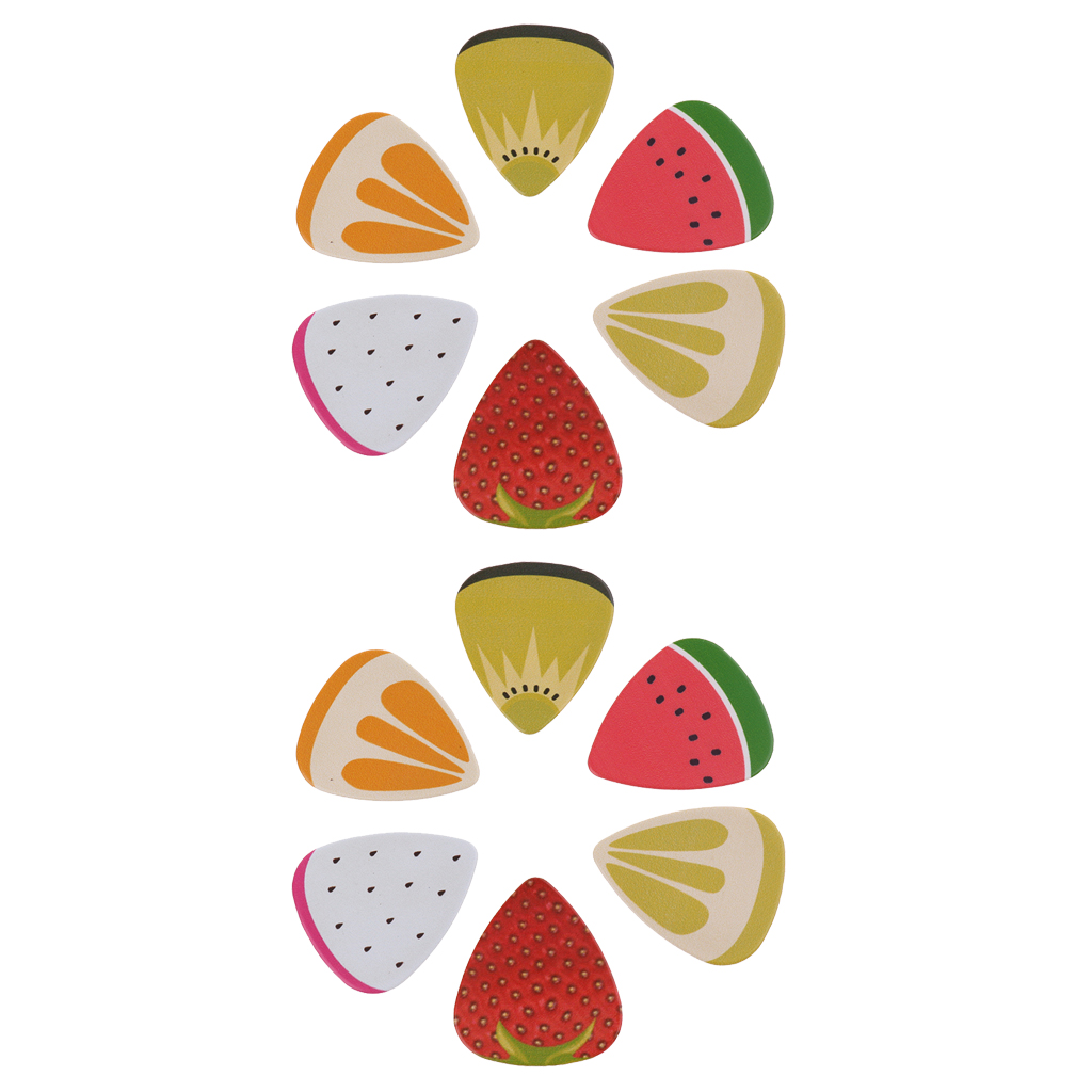 12pcs/pack Painted Colorful Pick Plectrum Guitar Ukulele Bass Accessories