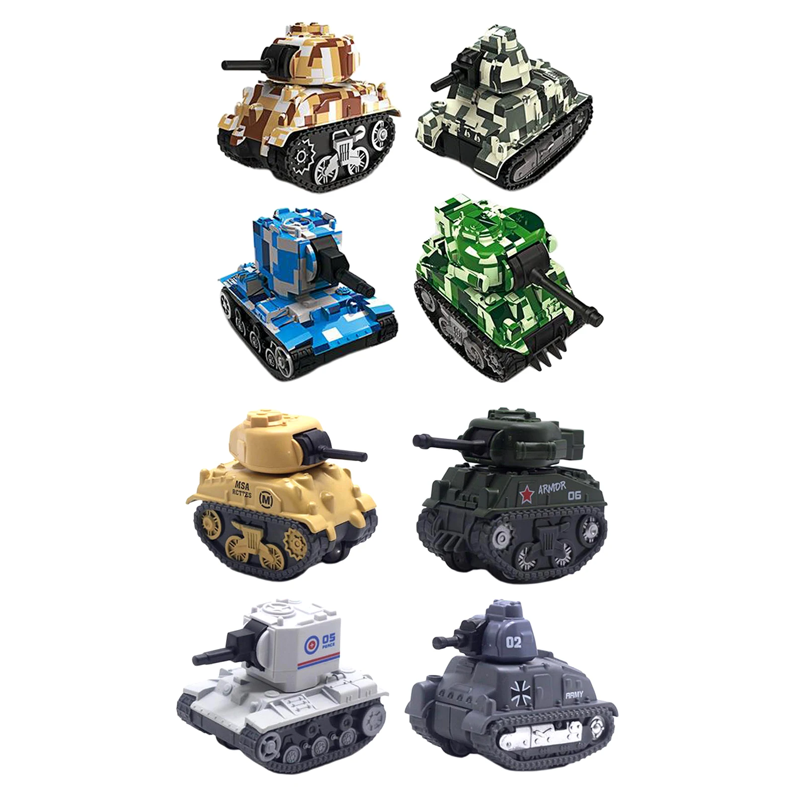 4-pack Simulation Tank Toys Kids Educational Toy for Commemorate Collection Kid Adult Gifts