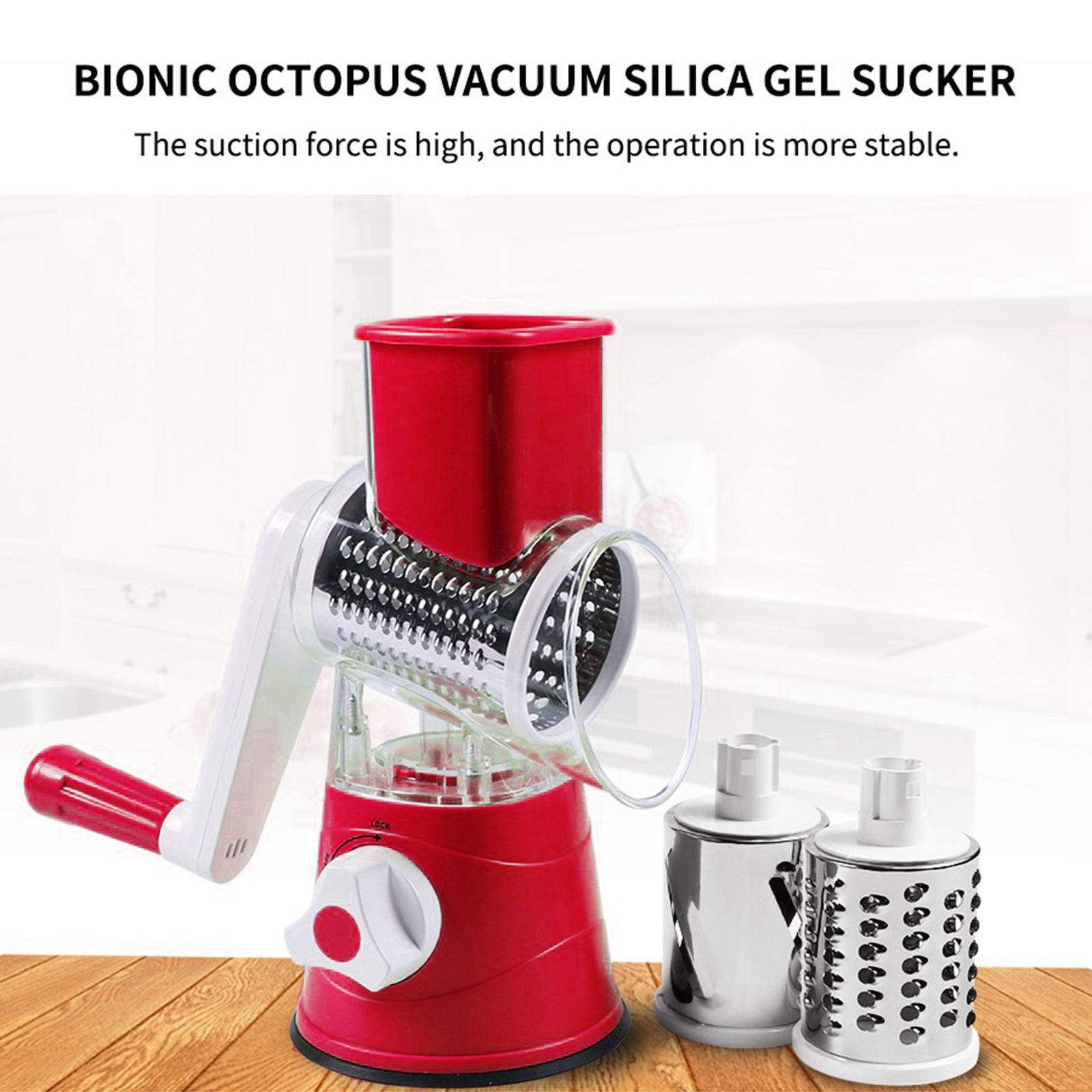 Rotary Grater Manual Vegetable Cutter Fast Hand Crank Fruit Shredder Potato Cheese Cucumber Kitchen Gadgets