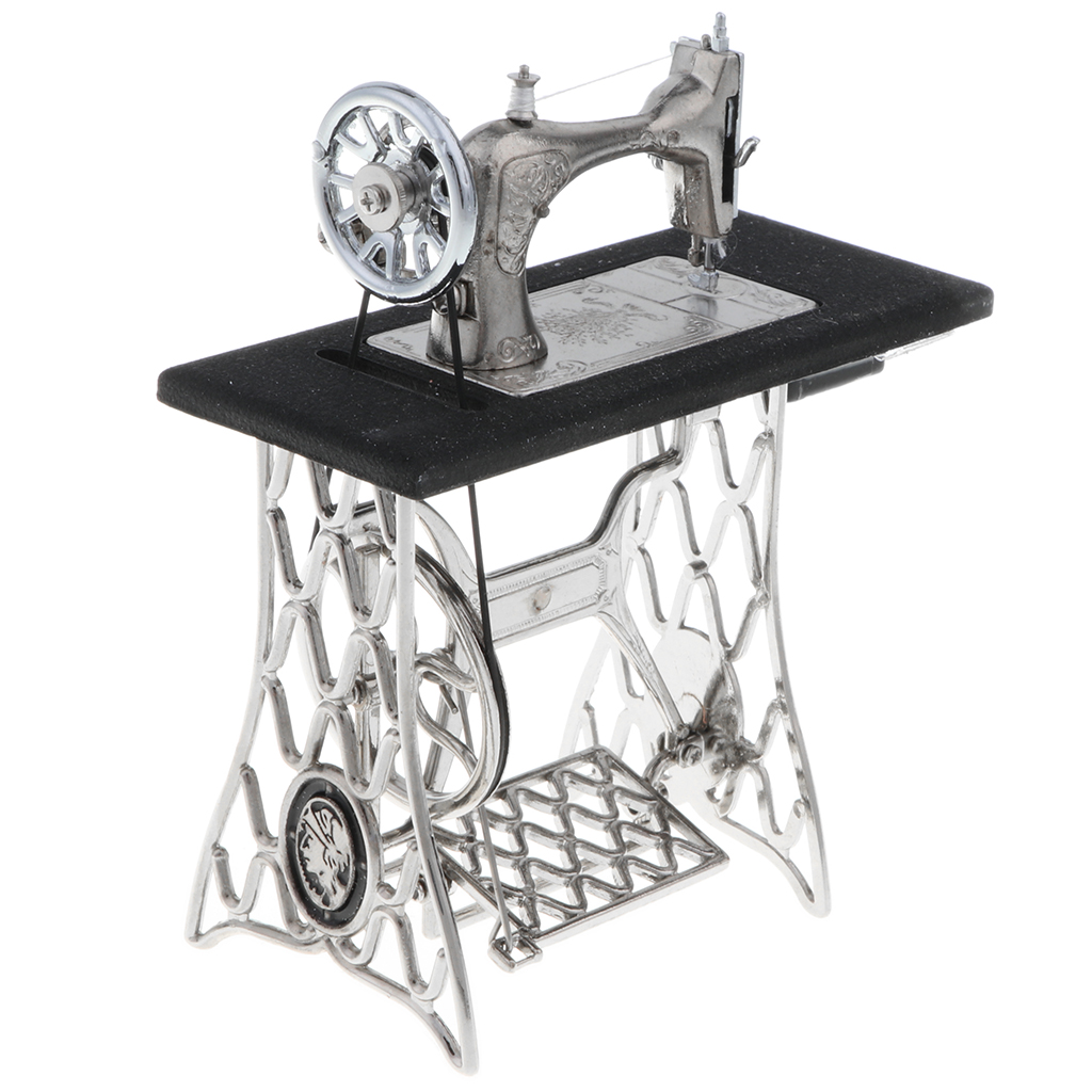 Replica 1/10th Alloy Table Style Sewing Machine W/Table Craft Diecast Model