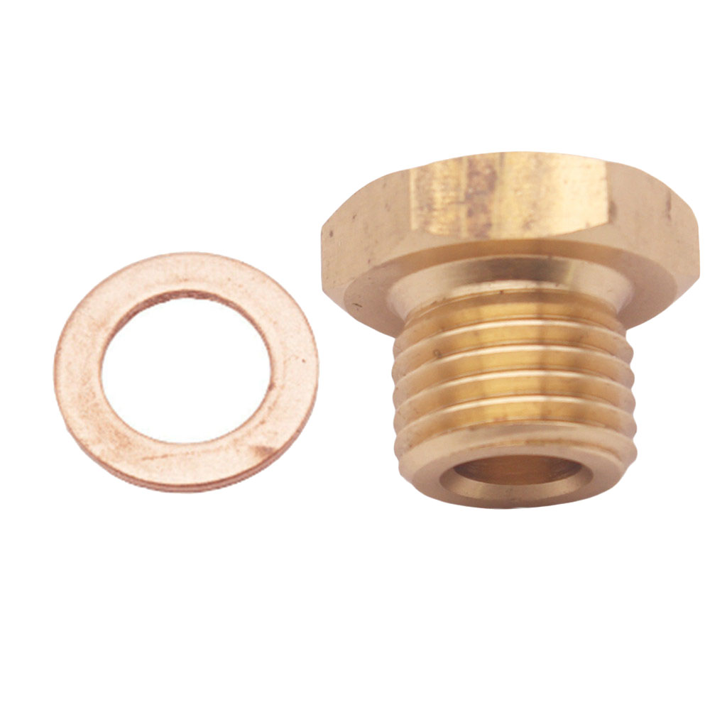 1/8'' -27NPT Female to M14x1.5 Gauge Sensor Sender Thread Adapter Fitting Brass