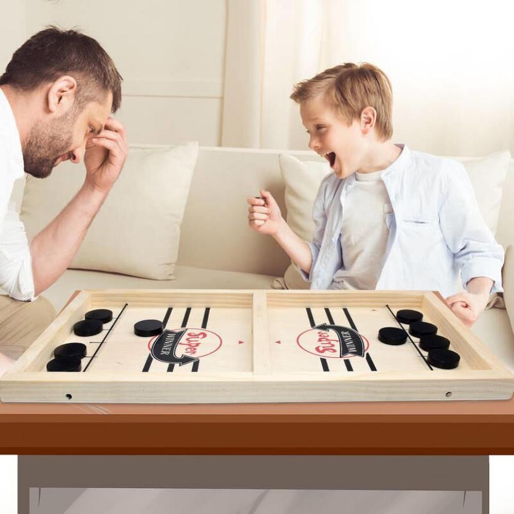 Tabletop Fast Sling Puck Game Parent-Child Game Toys for Adult and Kids