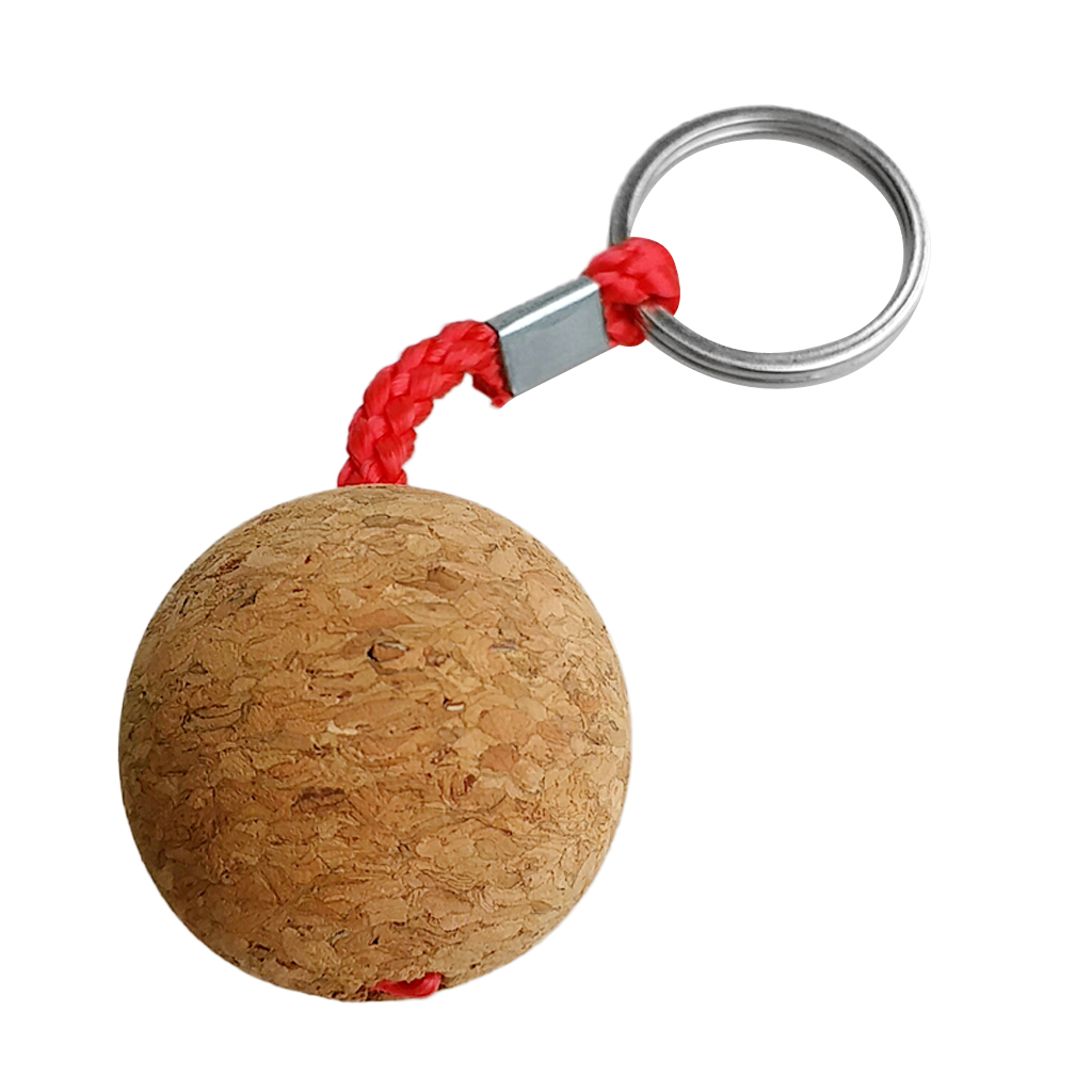35mm Novelty Floating Cork Keyring Marine Sailing Kayaking Buoyant Key Ring