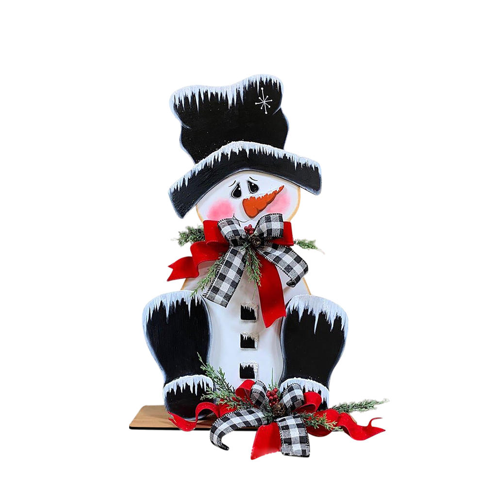 Santa Claus Figurines Collectible Figurine Christmas Snowman Ornament for Navidad Fireplace