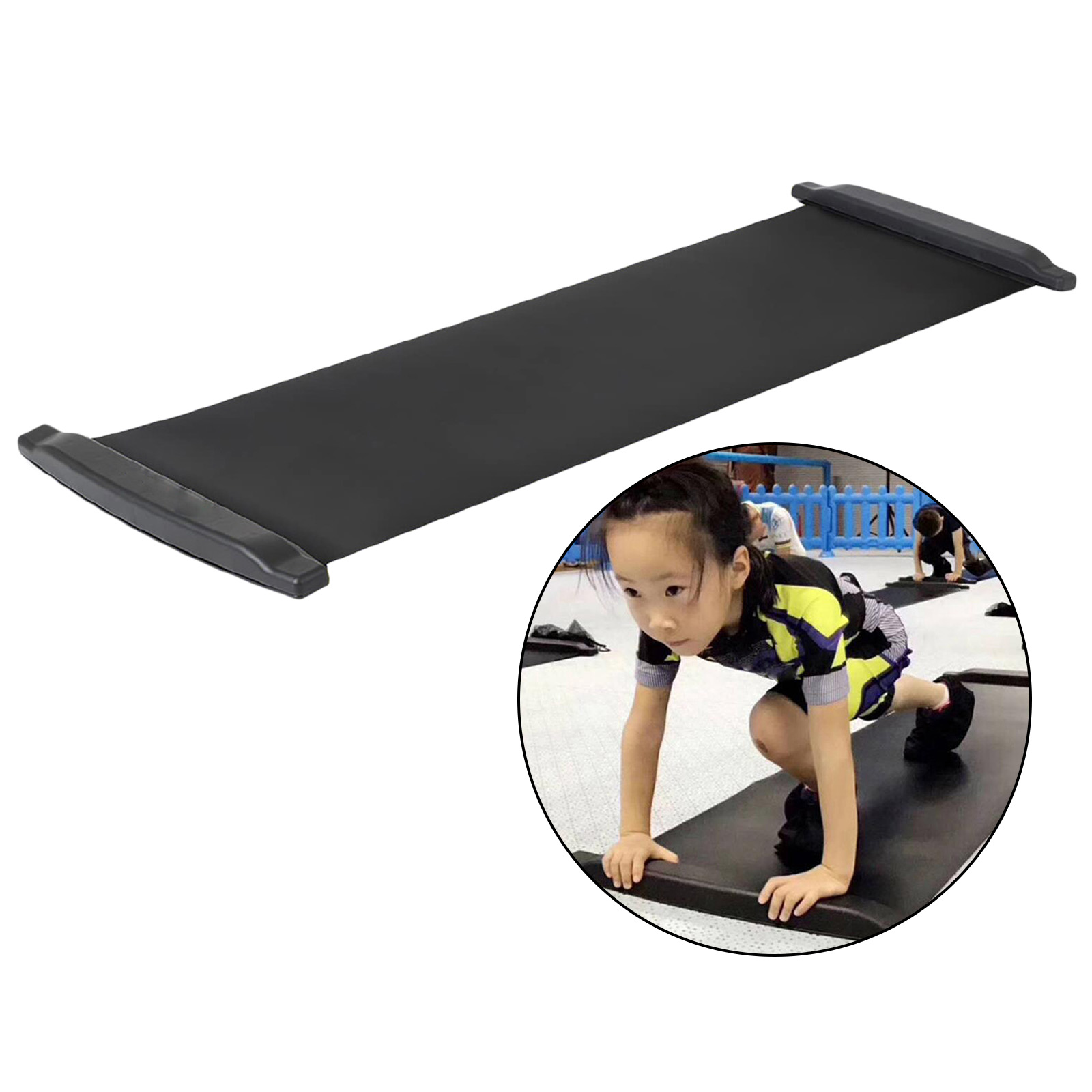 Slide Board W/ End Stops Balance Training Mat Workout Trainer Core Pad