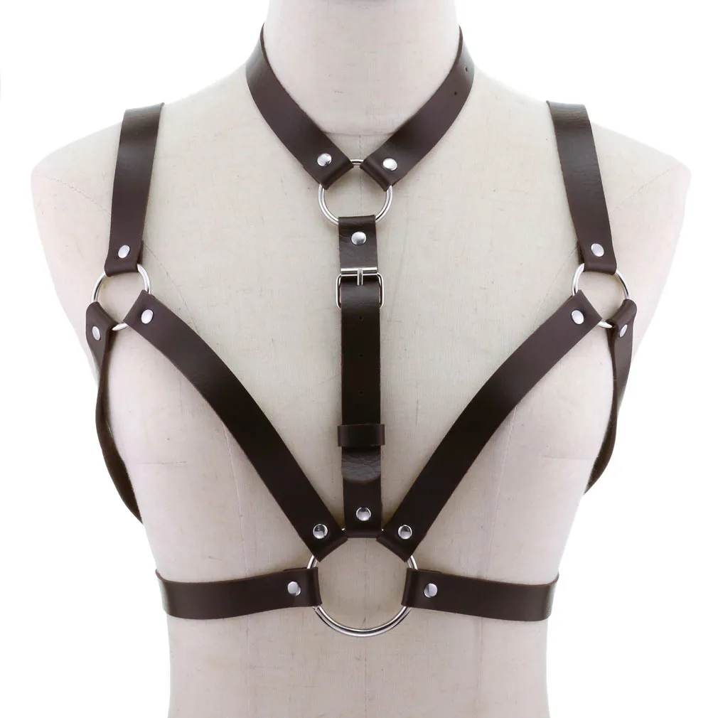 Sexy Lingerie Leather Harness Angel Wing Gothic Vitality Harajuku Waist Belt Garter Waistband Harness Punk Rave Garter transparent belt
